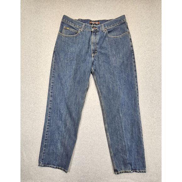 Lee Jeans Men's Relaxed Fit Blue Denim 38x32 Cotton Straight Leg - Picture 2 of 9